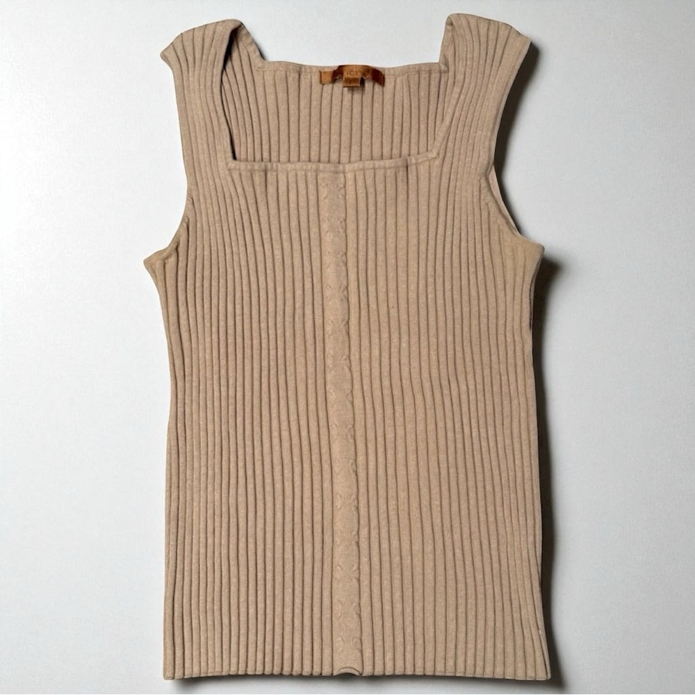 Belldini Neutral Beige Ribbed Knit Tank Top